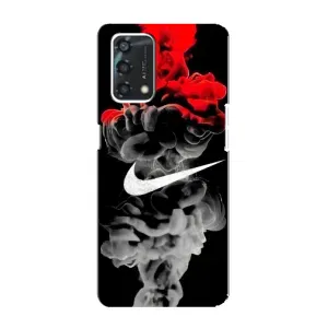 Силиконовый Чехол на Oppo A95 с картинкой Nike (Nike дым)