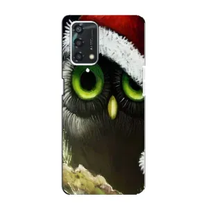 Чехлы с принтом СОВЫ для Oppo A95 (Новогодняя Сова)