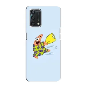Чехлы с Патриком на Oppo A95 (Патрик с подушкой)