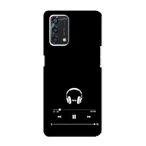 Чохол з картинками на чорному фоні для Oppo A95 (Плеєр)