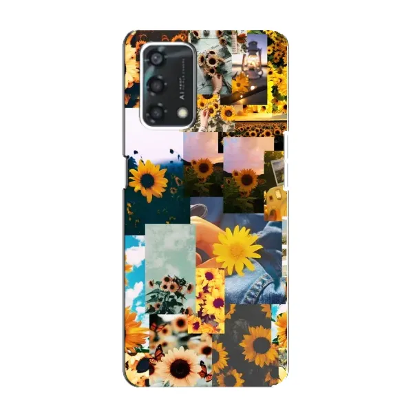 Чехол с рисунком «Подсолнуховый дизайн» для OPPO A95 Чехол с рисунком «Подсолнуховый дизайн» для OPPO A95