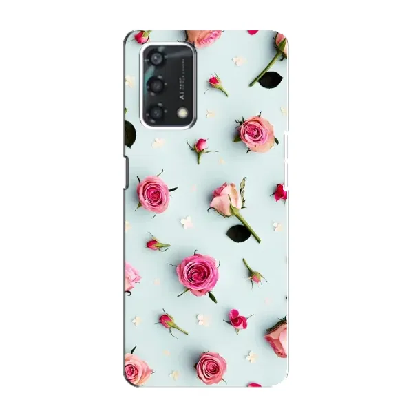 Чехол с рисунком «Разные цветы» для OPPO A95