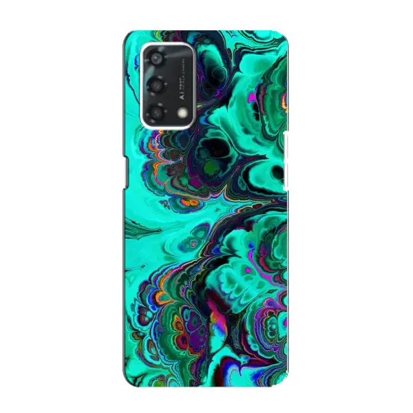 Чехол с рисунком «Салатный мрамор» для OPPO A95 Чехол с рисунком «Салатный мрамор» для OPPO A95