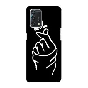Чохол (Знак сердечка) для Oppo A95 (Сердечко на чорному)