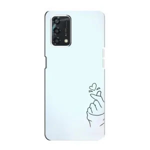 Чохол (Знак сердечка) для Oppo A95 (Сердечко на блакитному)