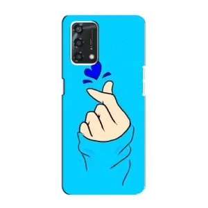 Чохол (Знак сердечка) для Oppo A95 (Сердечко на синоьому)