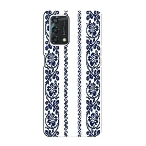 Силиконовый Чехол на Oppo A95 с картинкой Вышиванки (Синяя вышиванка)
