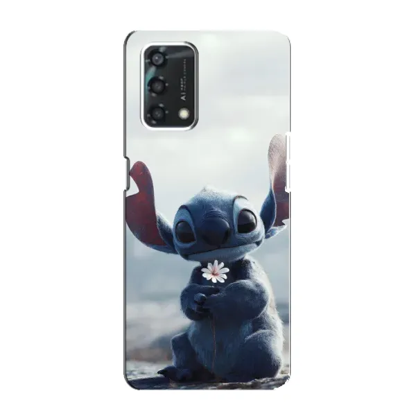 Чехол с рисунком «Стич с цветочком» для OPPO A95 Чехол с рисунком «Стич с цветочком» для OPPO A95