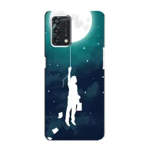 Чехол (ТПУ) с планетами на Oppo A95 (To The moon)