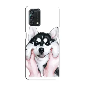 Бампер для Oppo A95 с картинкой "Песики" (Собака Хаски)
