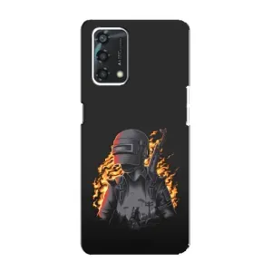 Чохол з картинкою "Герой Pubg" на Oppo A95 (В полум'ї)