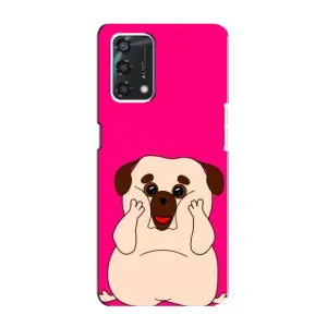 Чехол (ТПУ) Милые собачки для Oppo A95 (Веселый Мопсик)
