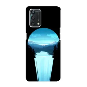 Летний Чехол на Oppo A95 (Синий Водопад)
