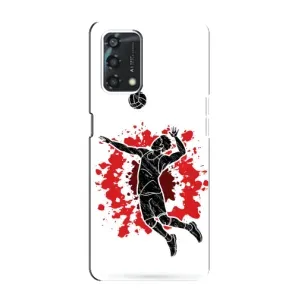 Чохли з прінтом Спортивна тематика для Oppo A95 (Волейболіст)