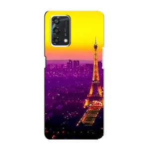Чехол с Эйфелевой башней на Oppo A95 (Яркая башня)