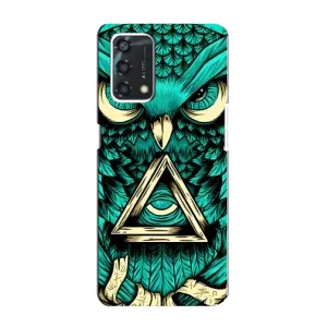 Чехлы с принтом СОВЫ для Oppo A95 (Зеленая сова)