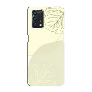 Чехол цветочный дизайн для Oppo A95 (Зелёный фон)
