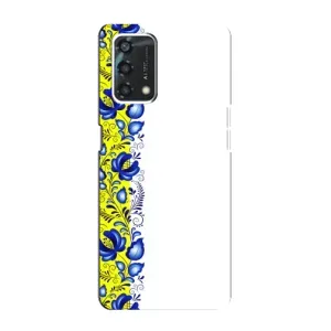 Силиконовый Чехол на Oppo A95 с картинкой Вышиванки (Желто-синяя вышиванка)