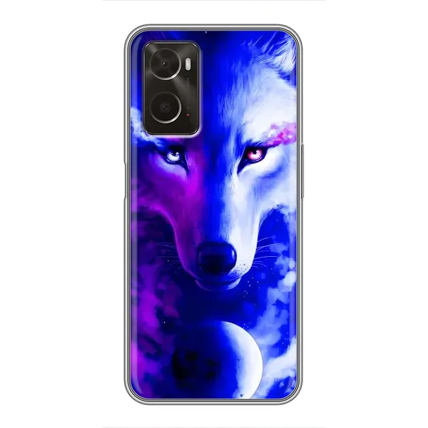 Чехол с рисунком «Арт-Волк» для OPPO A96