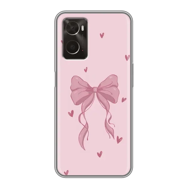 Чехол с рисунком «Бант на розовом» для OPPO A96 Чехол с рисунком «Бант на розовом» для OPPO A96