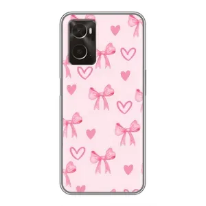 Чехол банты для Oppo A96 (Бантики и сердечки)