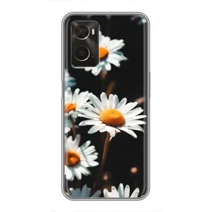 Чехол с ромашками на Oppo A96 (Белые ромашки)