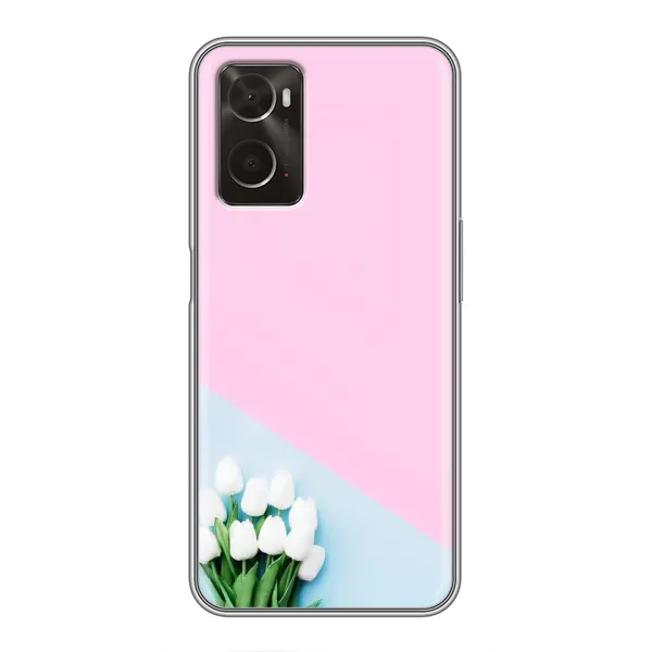 Чехол с рисунком «Белые тюльпаны» для OPPO A96 Чехол с рисунком «Белые тюльпаны» для OPPO A96