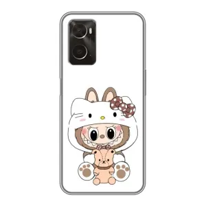 Чехол с рисунком «Белый Лабубу» для OPPO A96