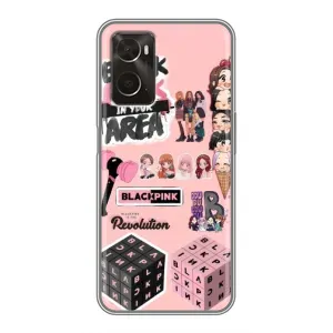 Чехлы с картинкой для Oppo A96 (BLACK PINK коллаж)