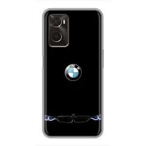 Силіконовий бампер з картинкою машини на Oppo A96 (Чорний BMW)