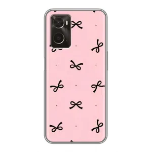 Чехол банты для Oppo A96 (Черные бантики)