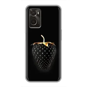 Чехол с изображением вкусной еды для Oppo A96 (Чёрная клубника)