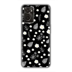 Чехлы с тематикой "ЦВЕТЫ" на Oppo A96 (цветение на чорном)