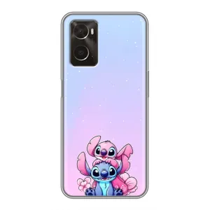Чехол с рисунком Стич для OPPO A96 (Энджл и Стич)
