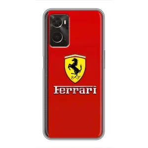 Силіконовий бампер з картинкою машини на Oppo A96 (Ferrari Logo)