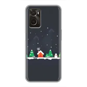 Силіконовий бампер на різдво для Oppo A96 (Місто зимове)