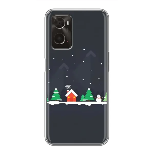 Чехол с рисунком «Город зимний» для OPPO A96 Чехол с рисунком «Город зимний» для OPPO A96
