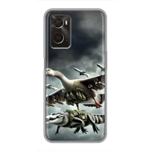 Чехол с мемами тралалело тралала для Oppo A96 (Гусини и крокодило)