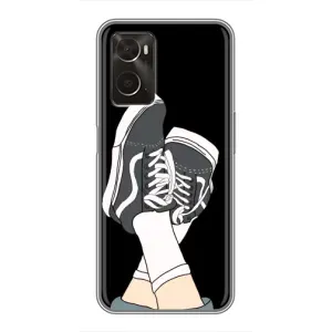 Чехол с Прикольным принтом на Oppo A96 (Кеды)