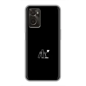 Чехол с картинками на черном фоне для Oppo A96 (Книжки)