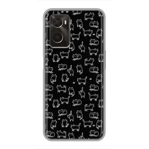 Чохол на тематику: Коти для OPPO A96 (Котики на чорному)