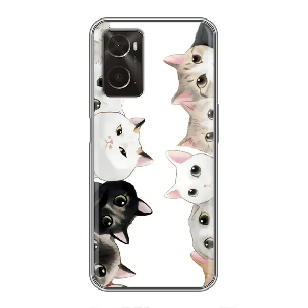 Чехол с рисунком «Коты» для OPPO A96