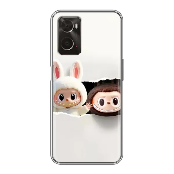 Чехол с рисунком «Фигурки Labubu» для OPPO A96 Чехол с рисунком «Фигурки Labubu» для OPPO A96