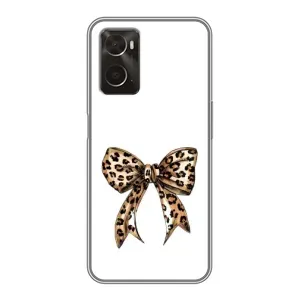 Чехол банты для Oppo A96 (Леопардовый принт)