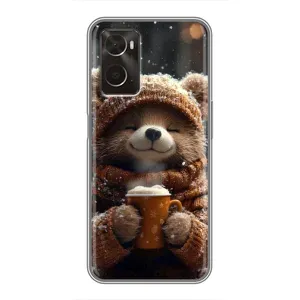 Друкований чохол 'Звірята з кавою' для Oppo A96 (Ведмедик з кавою)