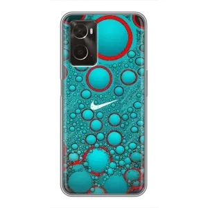 Силиконовый Чехол на Oppo A96 с картинкой Nike (Найк зеленый)