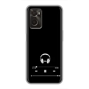 Чехол с картинками на черном фоне для Oppo A96 (Плеер)