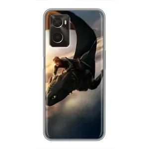 Чехол дракон Беззубик для Oppo A96 (Полет Беззубика)