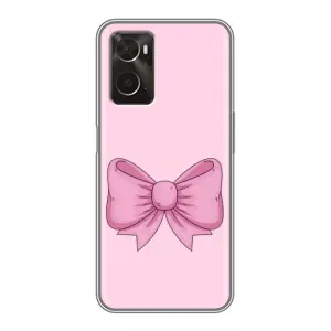 Чехол банты для Oppo A96 (Розовый бантик)