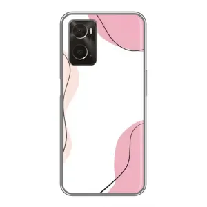 Чехол цветочный дизайн для Oppo A96 (Розовый фон)